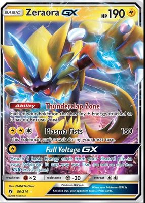 2018 Sun & Moon: Lost Thunder #086/214 Holo