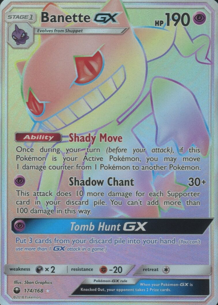 Banette GX 2018 Sun & Moon: Celestial Storm #174/168 Holo