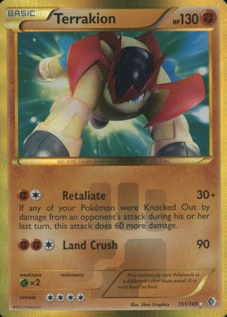Terrakion 2012 Black & White: Boundaries Crossed #151/149 Holo (Secret)
