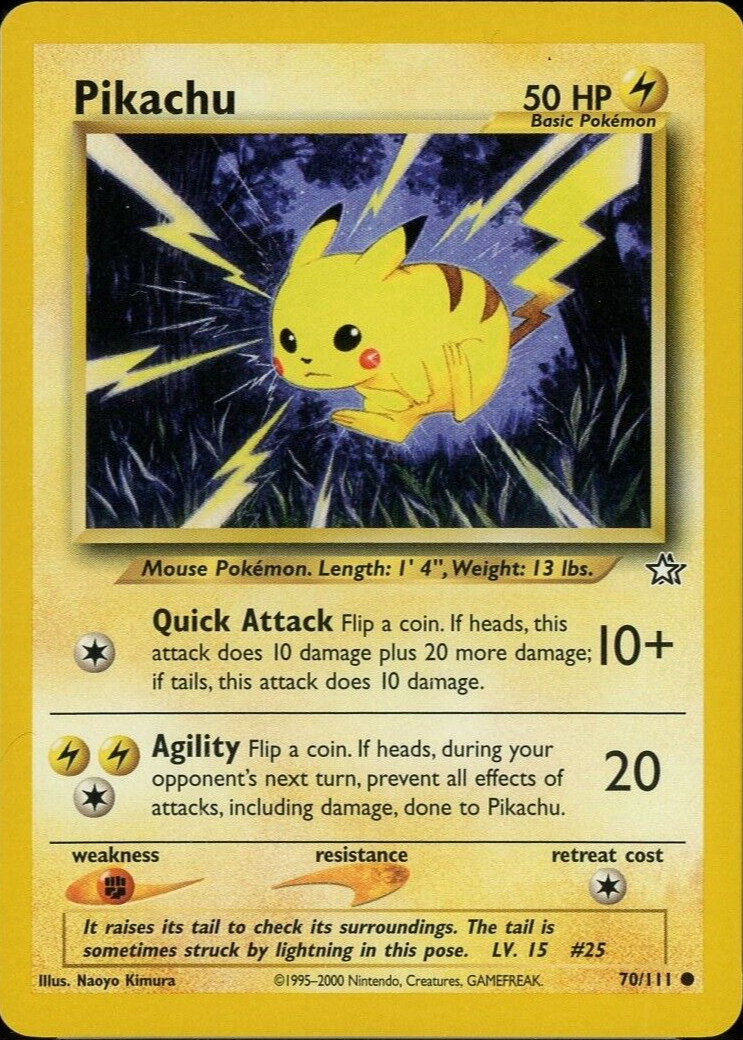 Pikachu 2000 Neo Genesis #70/111 Unlimited Price Guide - Sports