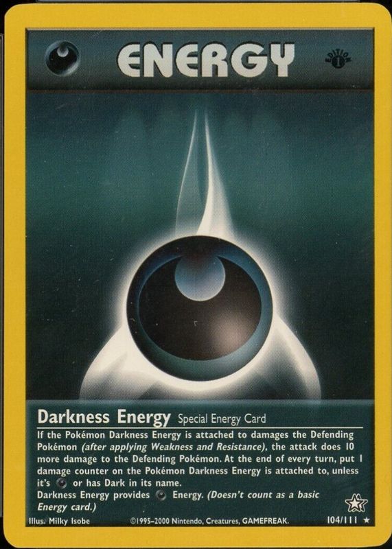 Darkness Energy 2000 Neo Genesis #104/111 1st Edition PSA 10