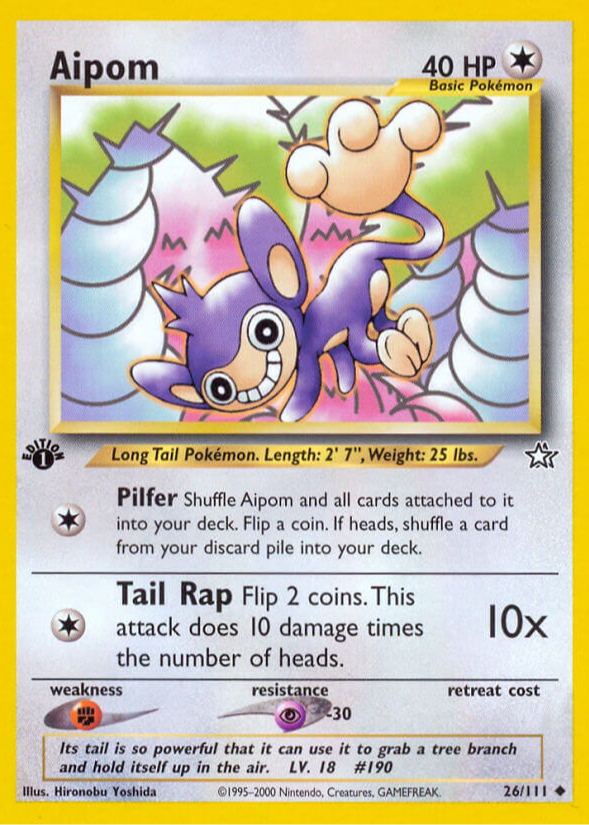 aipom pokemon card value - 211/182 - Paradox Rift Basic Form Aipom | Pokémon Cards and