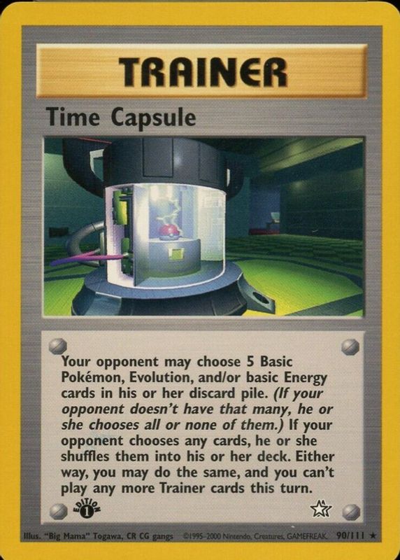 Time Capsule 2000 Neo Genesis #90/111 1st Edition SGC 10