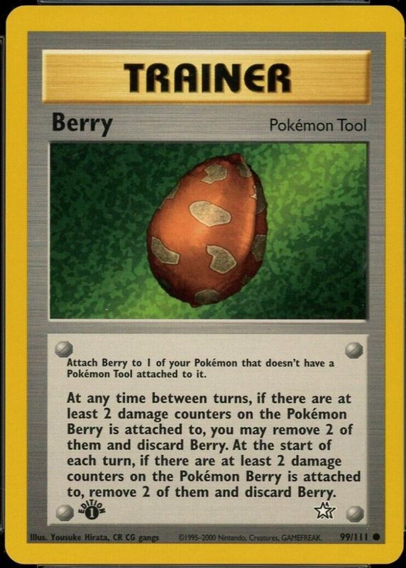 Berry 2000 Neo Genesis #99/111 1st Edition SGC 9.5