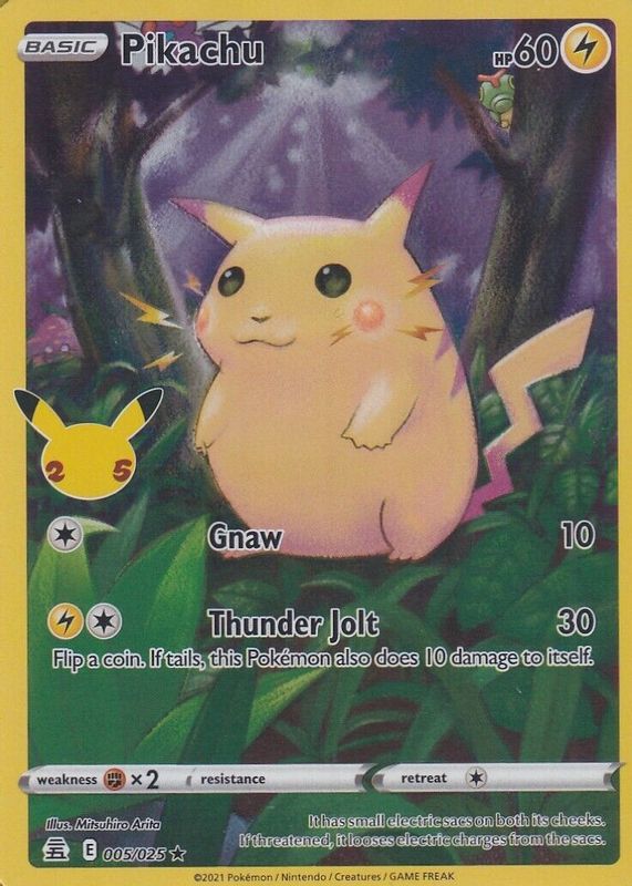 Pikachu 2021 Celebrations #005/025 Holo SGC 10