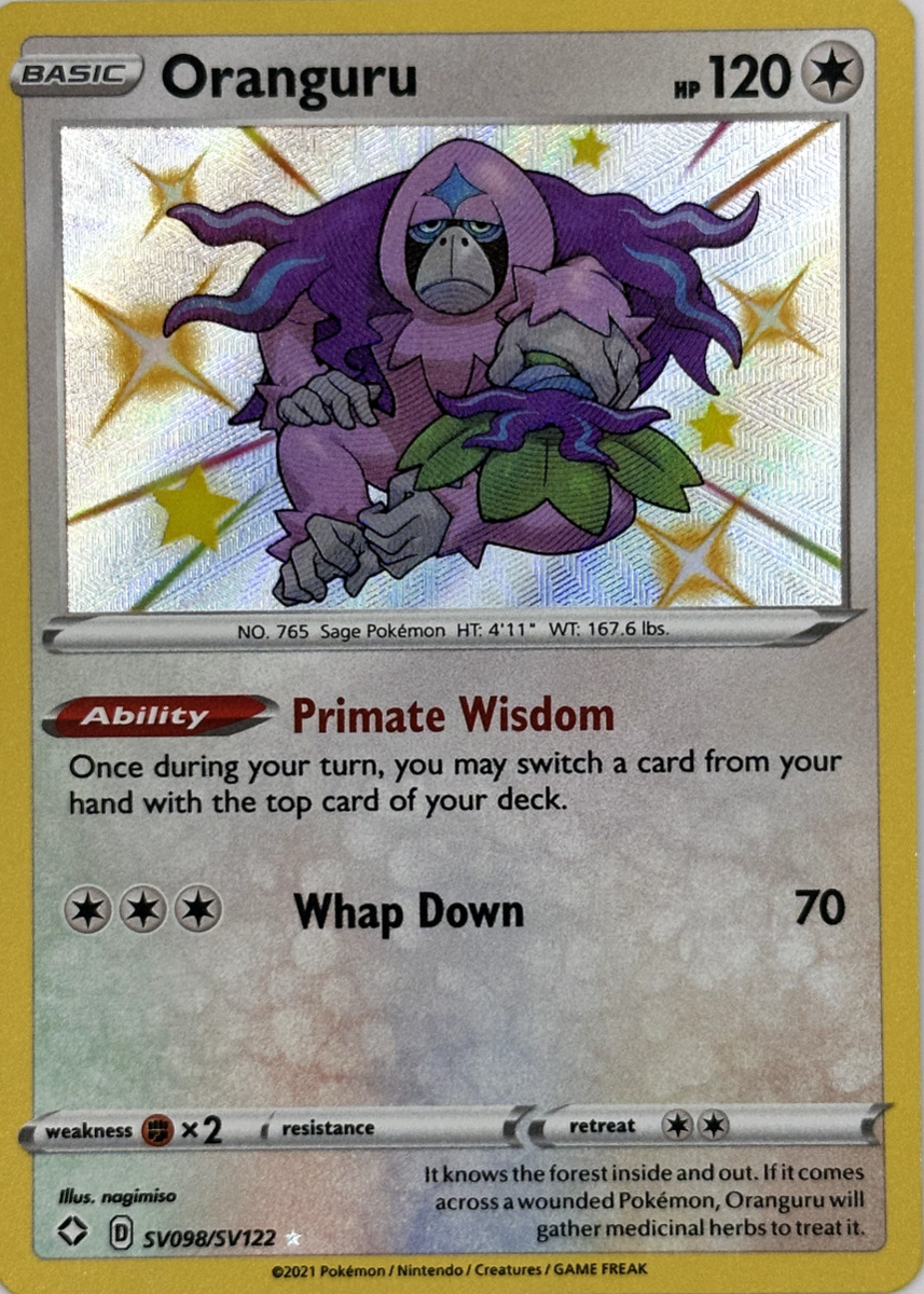 Oranguru 2021 Sword & Shield: Shining Fates #SV098 Shiny Rare Price Guide -  Sports Card Investor