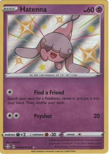 hatenna pokemon card value McDonald's 2025 Common Retreat cost Pokemon Shining Fates Single Card