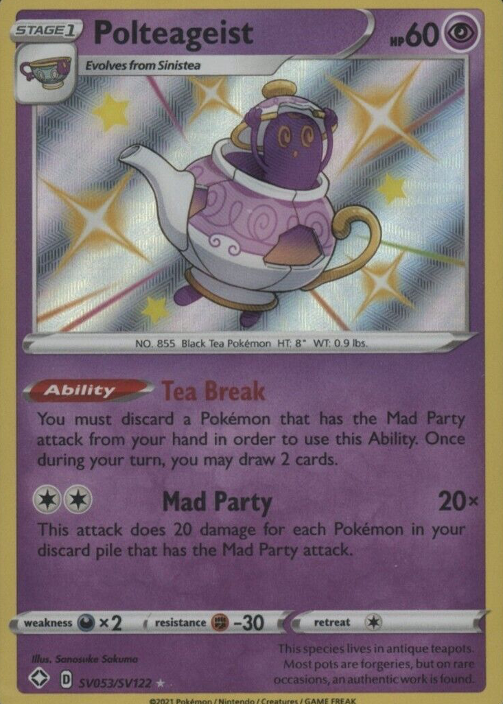 Polteageist 2021 Sword & Shield: Shining Fates #SV053 Shiny Rare Price  Guide - Sports Card Investor