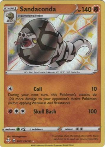 sandaconda pokemon card value stage 1 POKMON GAME S6H 044/070 RRR VMAX Stage 1  Mint/NM Sandaconda 120/198 Uncommon