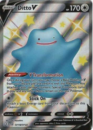 Ditto V 2021 Sword & Shield: Shining Fates #SV118 Shiny Rare (Full Art)  Price Guide - Sports Card Investor
