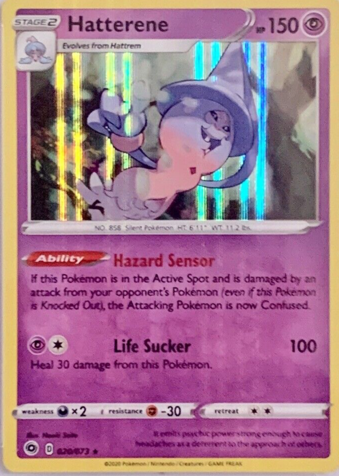 Hatterene 2020 Champion's Path #20/73 Holo Price Guide - Sports Card  Investor
