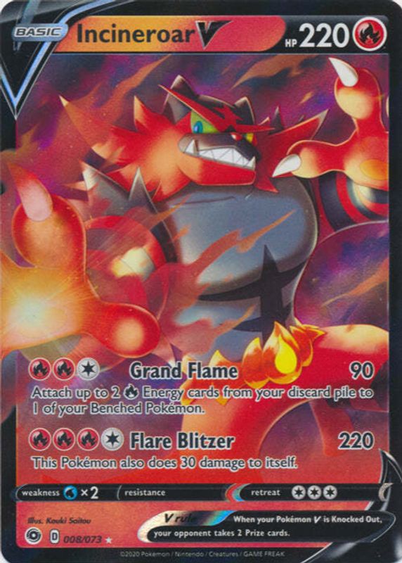 Incineroar V 2020 Champion's Path #08/73 Holo PSA 10 Price Guide ...