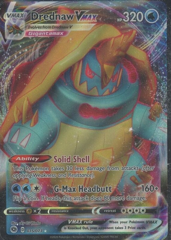 Drednaw VMAX 2020 Champion's Path #15/73 Holo SGC 10