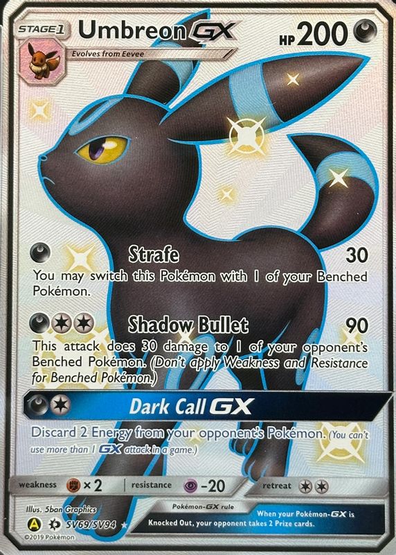 2019 Hidden Fates #SV69/SV94 Shiny Rare (Full Art)