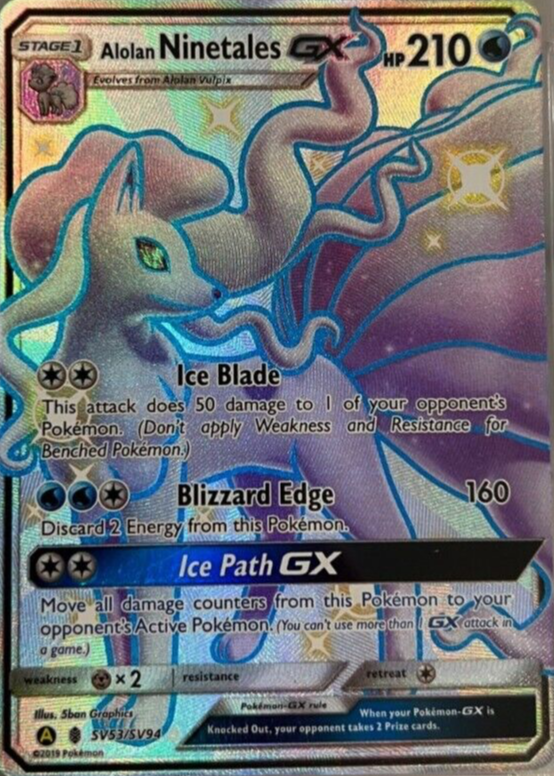 shiny ninetales pokemon card value 151 PokeArtica AI Artwork Custom Card main image 0
