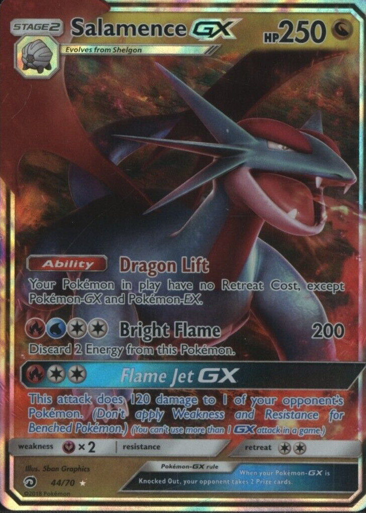 salamence gx pokemon card value Salamence GX - 44/70 - Dragon Majesty main image 1
