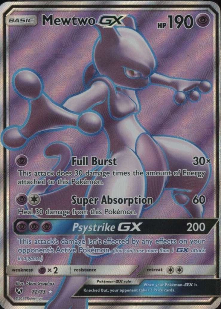 Mewtwo GX 2017 Sun & Moon: Shining Legends #72/73 Holo (Full Art) Price  Guide - Sports Card Investor