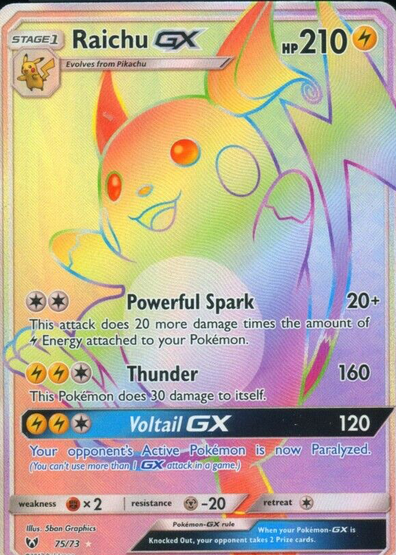 Raichu GX 2017 Shining Legends #75/73 Holo (Secret) Price