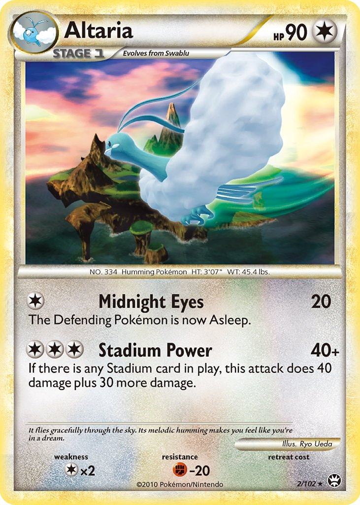 altaria stage 1 pokemon card value Altaria 2010 HeartGold & SoulSilver: Triumphant #002/102 Holo Price Guide