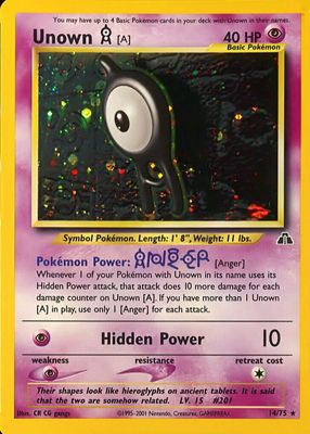 Unown A 2000 Japanese Crossing the Ruins #201 Holo Price