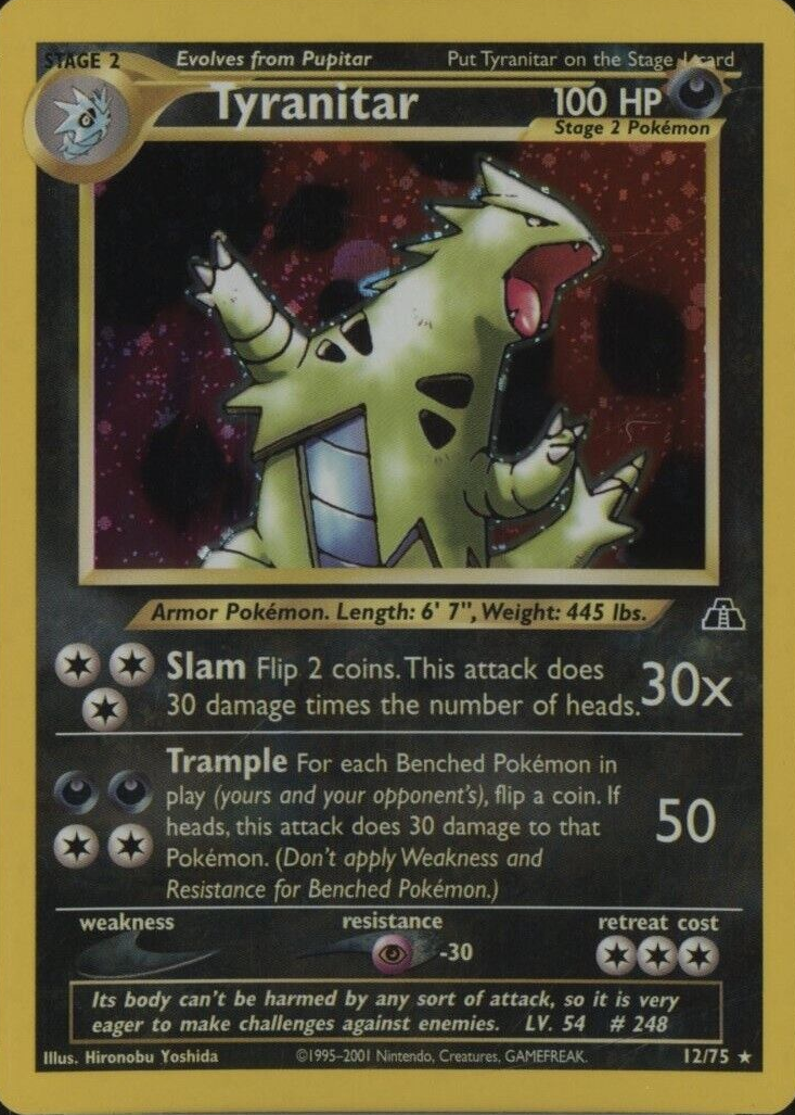 Tyranitar 2001 Neo Discovery #12/75 Holo Price Guide - Sports Card