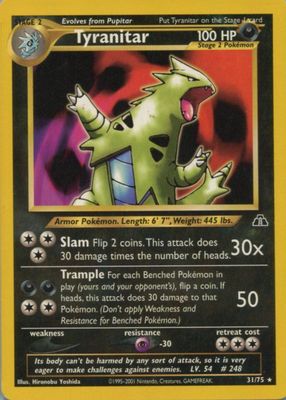 Tyranitar 2003 Aquapolis #040/147 Reverse Holo Price Guide