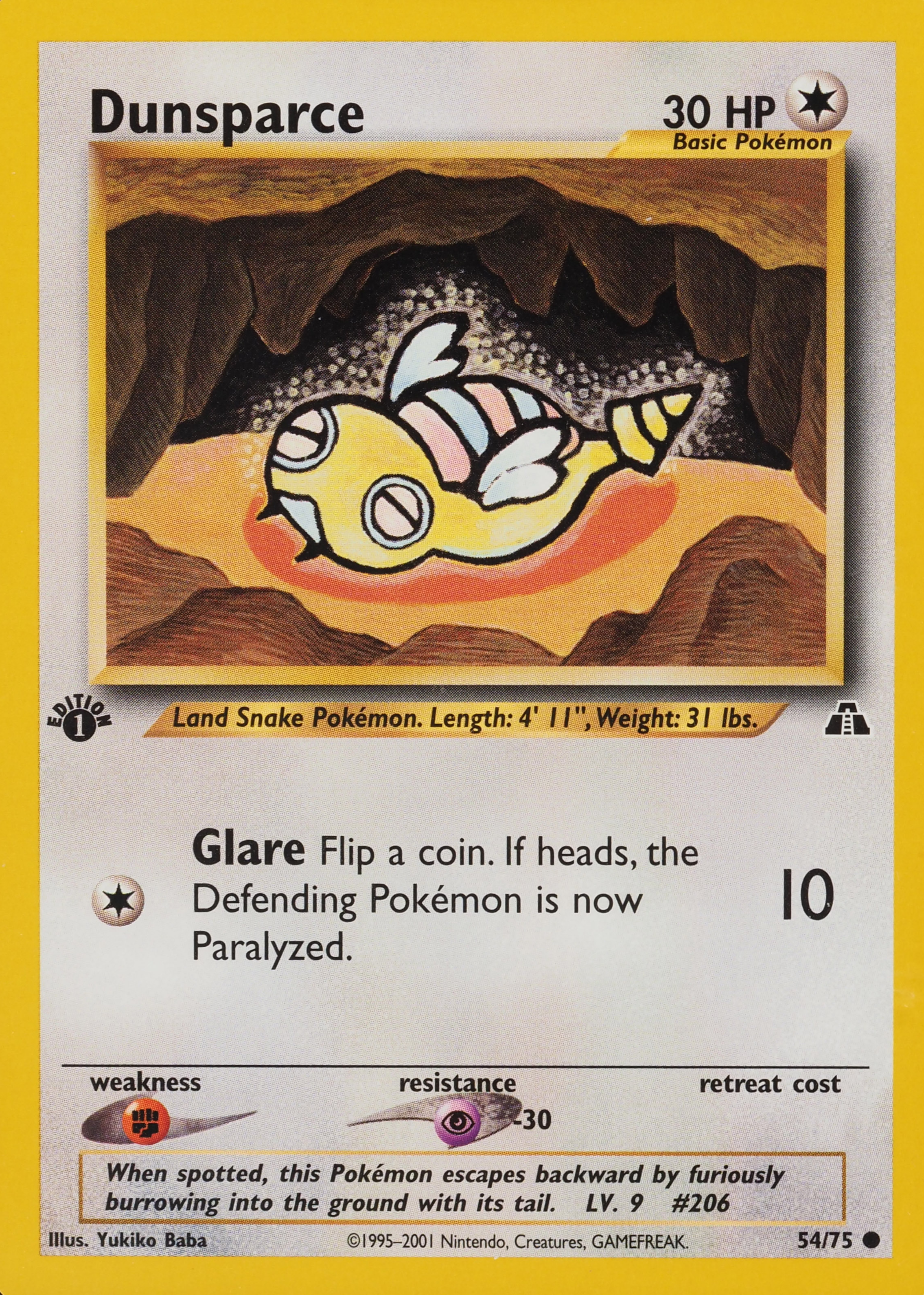 Dunsparce 2001 Neo Discovery #54/75 1st Edition Price Guide - Sports Card  Investor