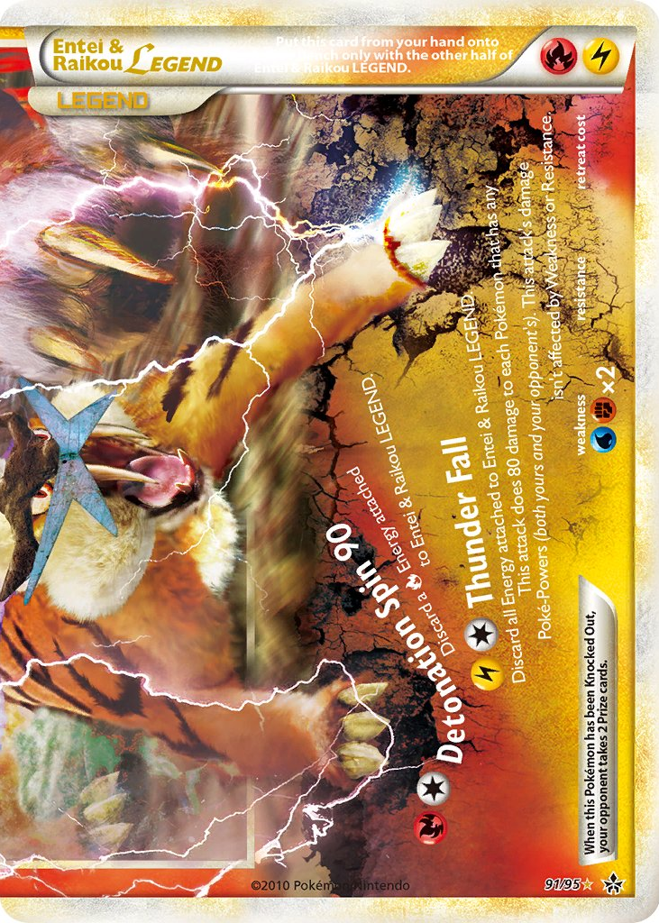PSA9 連番　Entei & Raikou LEGEND 2010年 Entei & Raikou LEGEND Pokemon Holo L2 1st ED Japanese 063