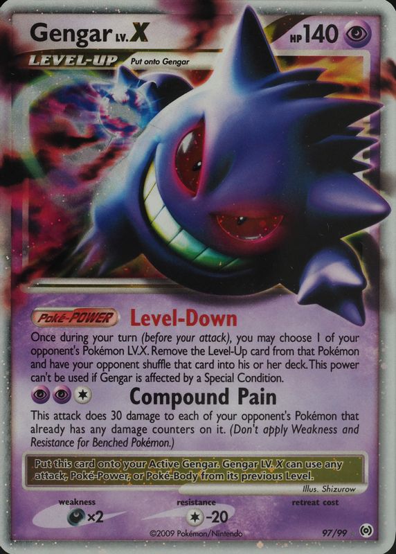 Gengar LV.X 2009 Platinum: Arceus #97/99 Holo SGC 9.5