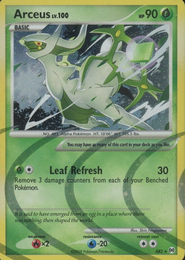 arceus pokemon card 2009 Arceus 2009 Platinum: Arceus #AR2 Holo Price Guide