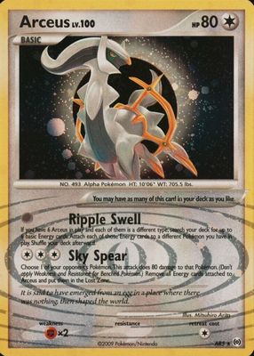 2009 Platinum: Arceus #AR5 Holo