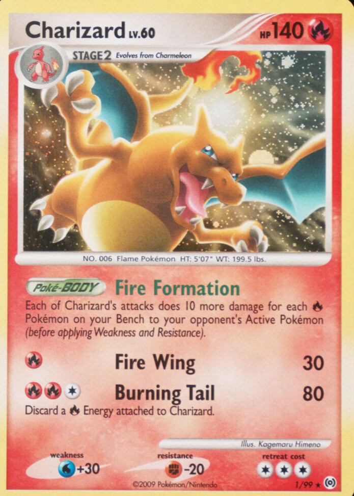 Charizard 2009 Platinum: Arceus #01/99 Holo Price Guide - Sports