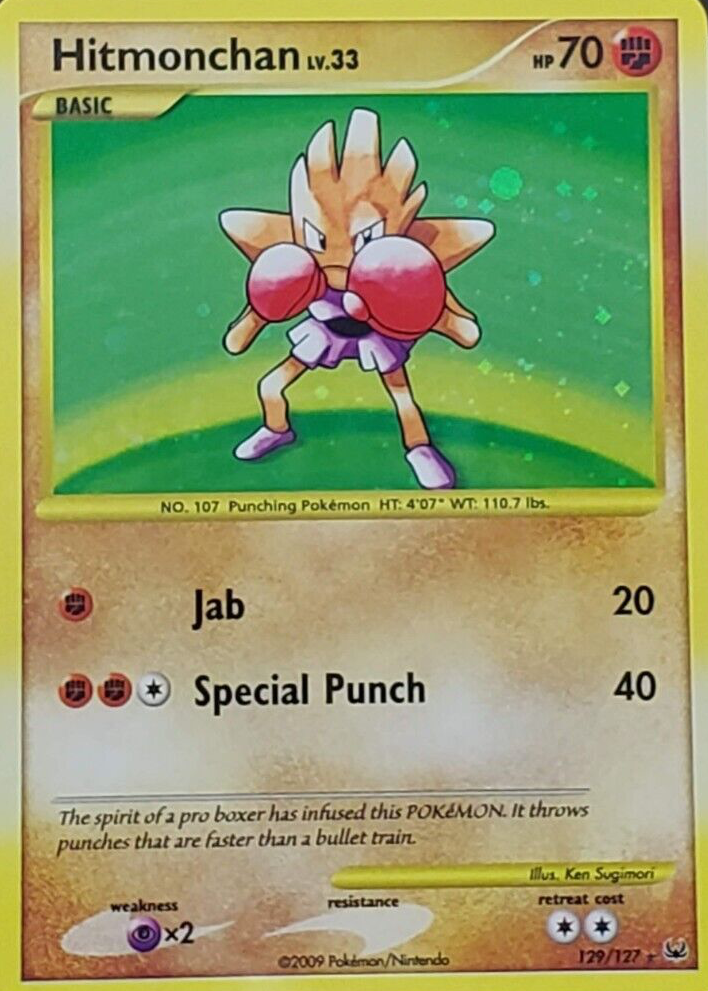 Hitmonchan 2009 Platinum #129/127 Holo (Secret)