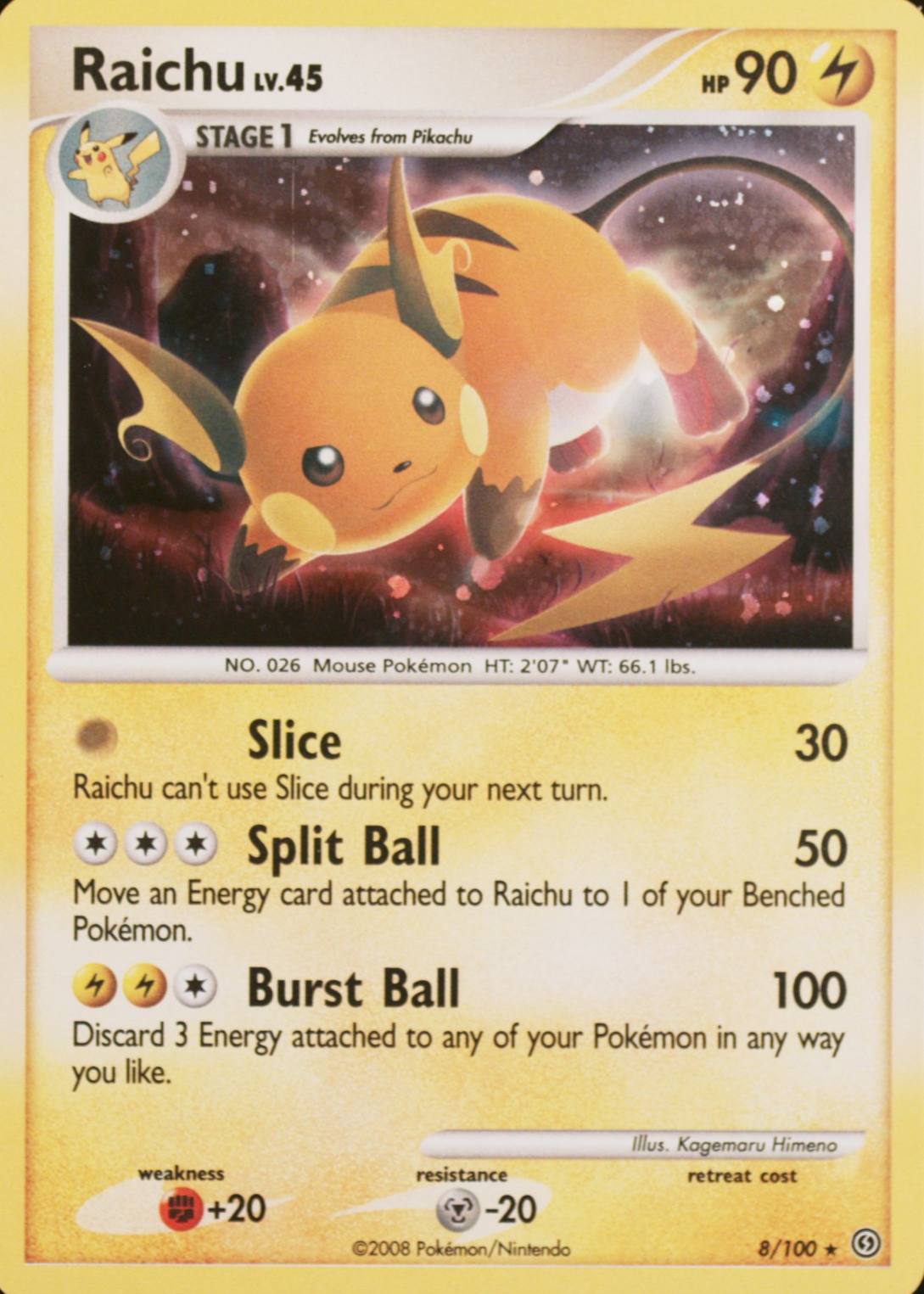 ✴︎Rai-chan‪✴︎ Raichu 2008 Diamond & Pearl: Stormfront #008/100 Holo Price