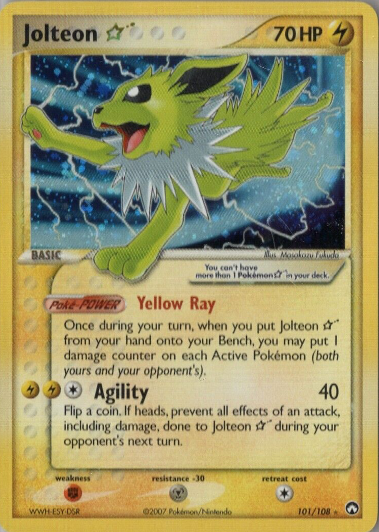 PSA 5 英語版 ゴールドスター サンダース 101/108 Jolteon Jolteon Star 2007 EX: Power Keepers #101/108 Holo Price Guide