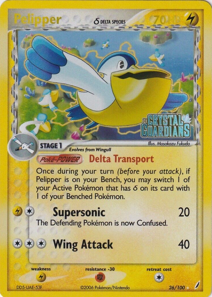 Pelipper 2006 EX: Crystal Guardians #026/100 Reverse Holo Price