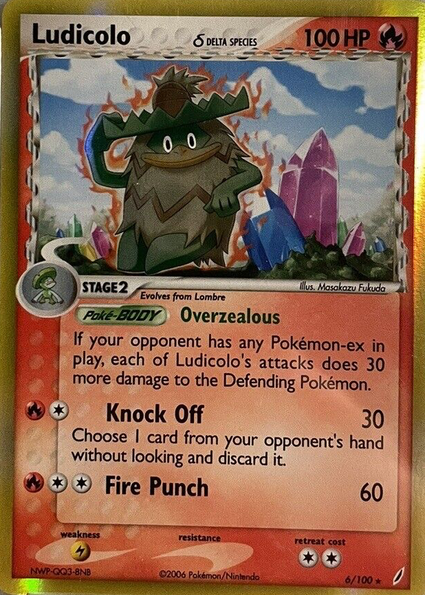 pokemon ludicolo card Pokémon Ludicolo Crystal Guardians Reverse Holo 6/100 – Grail Collectibles  AZ main image 0