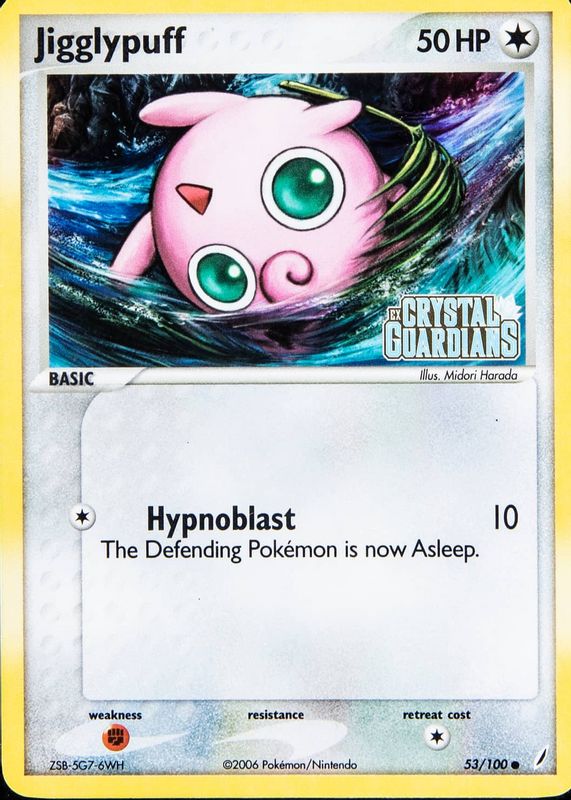 Jigglypuff 2006 EX: Crystal Guardians #053/100 Base CGC 10