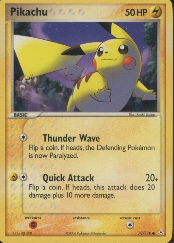 Pikachu 2006 EX: Holon Phantoms #078/110 Base PSA 10