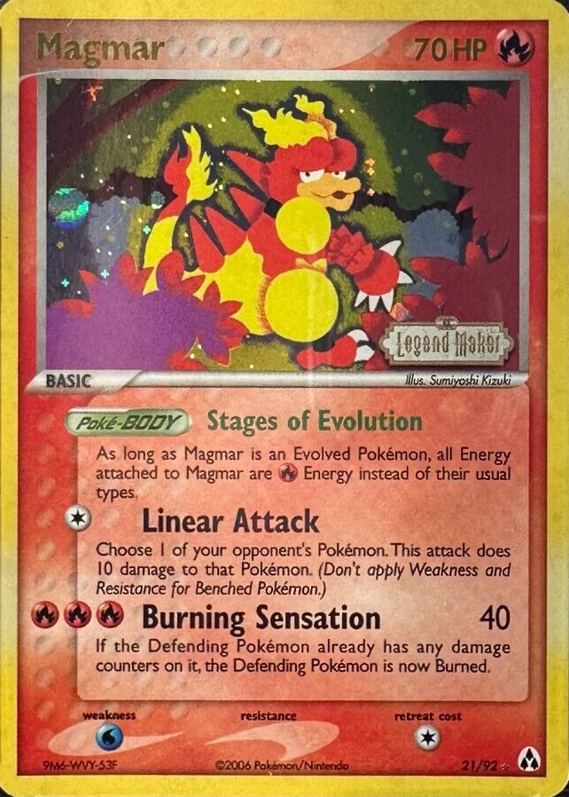 ポケモンカードゲーム MAG Magmar 2006 EX: Legend Maker #21/92 Reverse Holo Price Guide