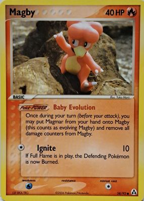 pokemon magby card Magby 107/128