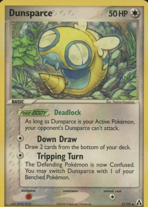 Dunsparce 2006 EX: Legend Maker #31/92 Base SGC 9.5