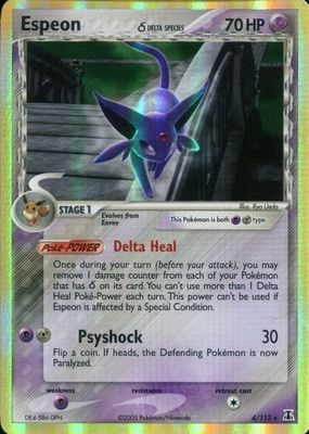 Espeon 2005 Japanese EX: Holon Research Tower #049/086 1st Edition Holo  Price Guide - Sports Card Investor