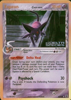 Espeon 2005 EX: Delta Species #004/113 Holo Price Guide - Sports 