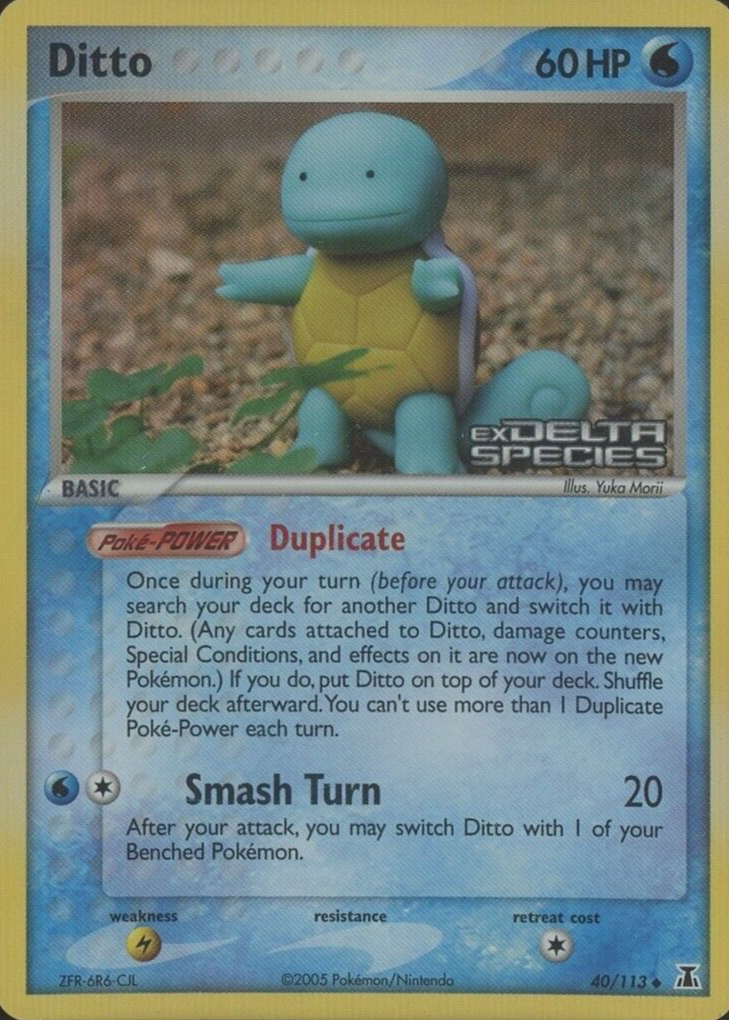Ditto 2005 EX: Delta Species #040/113 Reverse Holo (Squirtle
