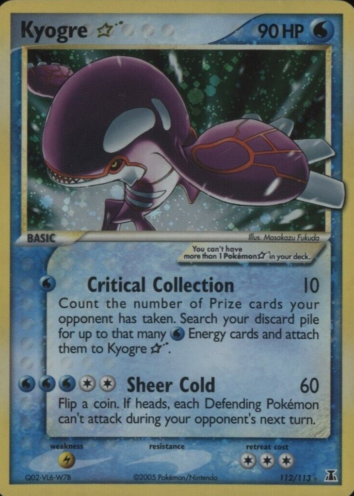 Kyogre Star 2005 EX: Delta Species #112/113 Holo Price Guide