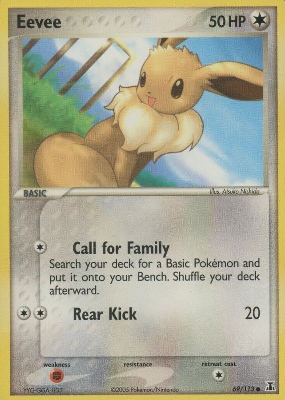 Eevee 2005 EX: Delta Species #069/113 Base PSA 8