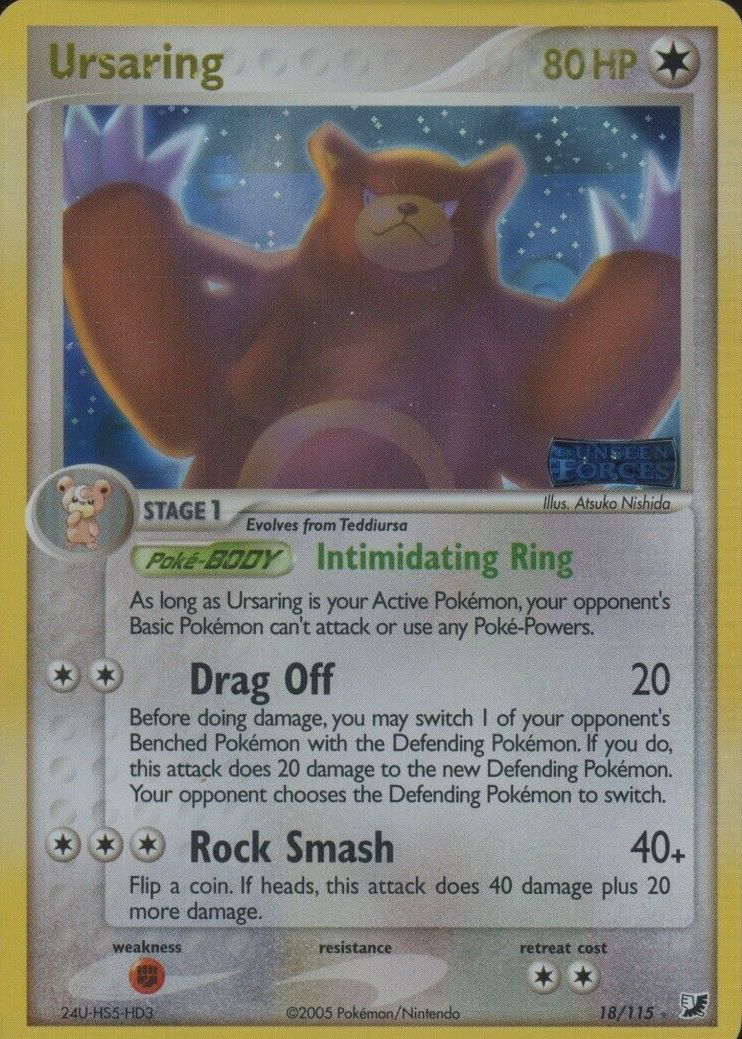 Ursaring 2005 EX: Unseen Forces #018/115 Reverse Holo Price