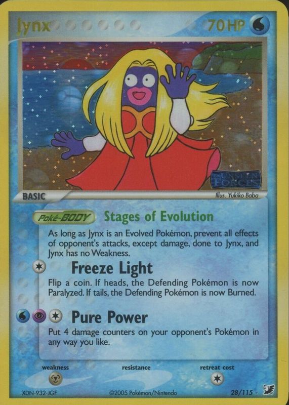 Jynx 2005 EX: Unseen Forces #028/115 Reverse Holo PSA 10