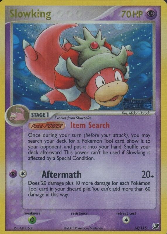 Slowking 2005 EX: Unseen Forces #014/115 Reverse Holo SGC 9.5